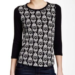 J Crew Factory Embroidered Front Tee